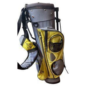 Kids Dunlop Golf Stand Bag Blue & Yellow With Dual Straps 29" READ